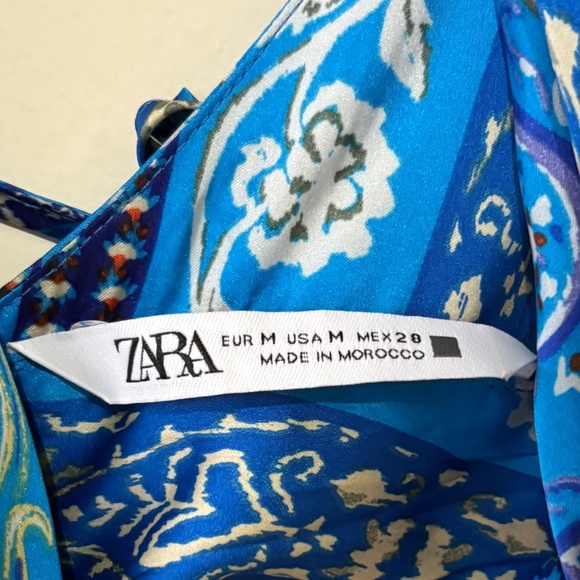 Zara Blue Printed Dress (3 for $75) - Picture 3 of 3